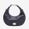 Mac Douglas - Sac demi-lune cuir Génoise Alba S noir